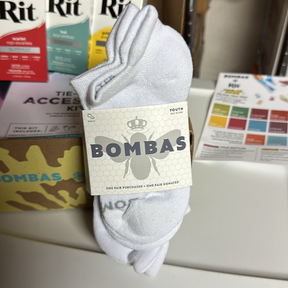Bombas Rit Tie Dye Your Way Sock Set Size Youth Brand New
